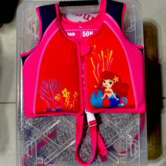 Gogokids | Swim | Girl Pink Little Mermaid Toddler Life Jacket New ...